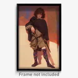 Art Poster - Boy Feeling Flakey Wearing Klutzy Multicolored Legwear (Print)