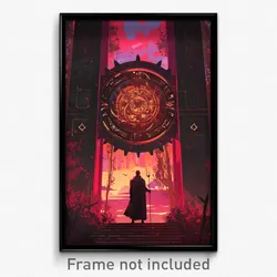 Greek Movie Poster - Red Portcullis (Greece Psychedelic Art Retro Film Print)
