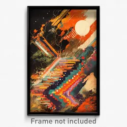 Spanish Movie Poster - Vivid Ridgeline (Spain Psychedelic Art Retro Film Print)