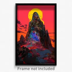 Art Poster - Dazzling Mount (Psychedelic Trippy Weird 11x17 Print)