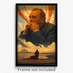 Russian Movie Poster - Man Feeling Attentiveness, Fluffy Coat (Russia Art Print)