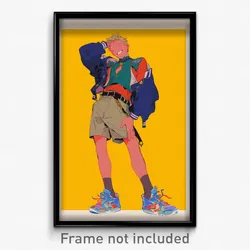 Art Poster - Man Feeling Happiness Wearing Artistic Champion Uniform (Print)