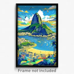 Art Poster - Big Rio De Janeiro (Psychedelic Trippy Weird 11x17 Print)