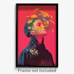 Icelandic Movie Poster - Girl Feeling Acceptance, Simple Headpiece (Art Print)
