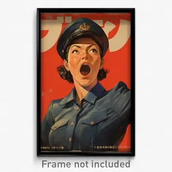 Thai Movie Poster - Woman Feeling Vengeful, Royal Peaked Cap (Art Print)