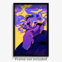 Anime Art Poster - Man Feeling Expectancy Wearing Interesting Sunglasses (Print)