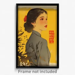 Vietnamese Movie Poster - Woman Feeling Disbelief, Rich Grey Sleeves (Art Print)
