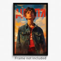 Russian Movie Poster - Boy Feeling Calm, Luxurious Denim Jacket (Art Print)