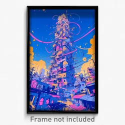 Art Poster - Menacing Los Angeles (Psychedelic Trippy Weird 11x17 Print)