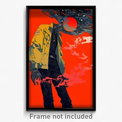 Movie Art Poster - Man Feeling Politeness, Stylish Black Pants (Film Print)