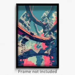 Movie Art Poster - Zealous Modern Architecture (Psychedelic Retro Film Print)