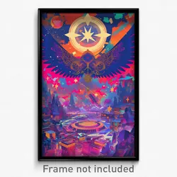 Greek Movie Poster - Angelic Giant (Greece Psychedelic Art Retro Film Print)