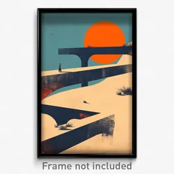 Greek Movie Poster - Simplistic Aquaduct (Greece Retro Film Art Print)