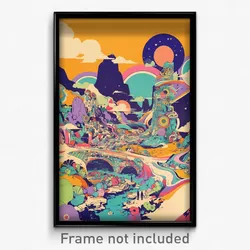 Brazilian Movie Poster - Huge Citadel (Brazil Psychedelic Art Retro Film Print)