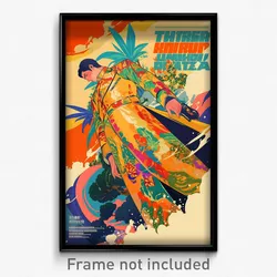 Greek Movie Poster - Man Feeling Lazy, Flashy Multicolored Dress (Art Print)