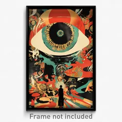 German Movie Poster - Admired Domain (Germany Psychedelic Art Retro Film Print)
