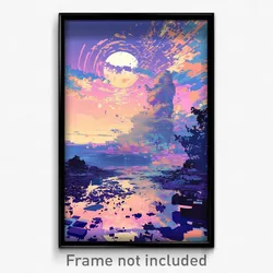 Art Poster - Dreary Promontory (Psychedelic Trippy Weird 11x17 Print)