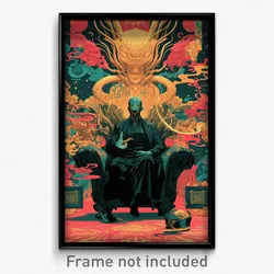 Thai Movie Poster - Dreary Chair (Thailand Psychedelic Art Retro Film Print)