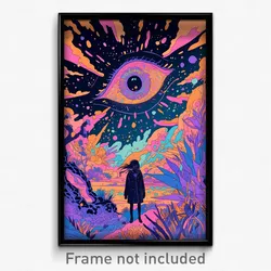 French Movie Poster - Purple Hyperspace (France Retro Film Art Print)
