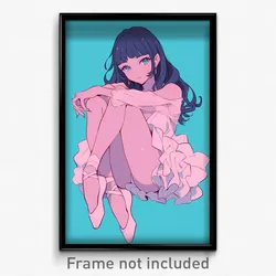 Anime Art Poster - Girl Feeling Baffled Wearing Rich Ballet Slippers (Print)