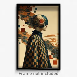 Brazilian Movie Poster - Man Feeling Gratitude, Novel Checkered Dress (Print)