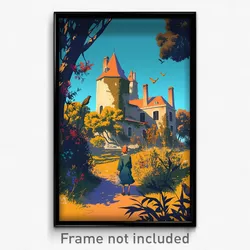 French Movie Poster - Elegant Rectory (France Psychedelic Art Retro Film Print)