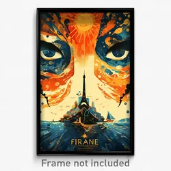 French Movie Poster - Reflecting Mooring (France Retro Film Art Print)