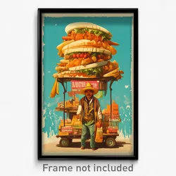 Mexican Movie Poster - Extra Small Hot Dog Stand (Mexico Retro Film Art Print)