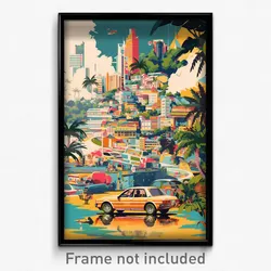 Spanish Movie Poster - Zigzag Indian City (Spain Retro Film Art Print)