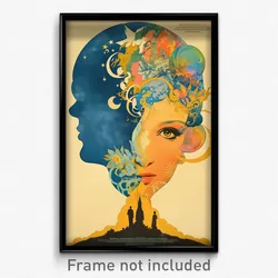 French Movie Poster - Dazzling Drawer (France Psychedelic Art Retro Film Print)