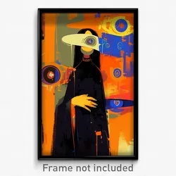 Art Poster - Digital Monastery (Psychedelic Trippy Weird 11x17 Print)