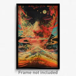 Brazilian Movie Poster - Dense Glass (Brazil Psychedelic Art Retro Film Print)