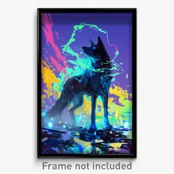 Art Poster - Impressive Dog (Psychedelic Trippy Weird 11x17 Print)