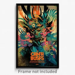 German Movie Poster - Zany Bush (Germany Psychedelic Art Retro Film Print)