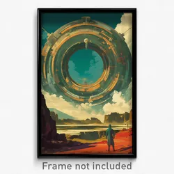 Movie Art Poster - Circular Landmark (Psychedelic Retro Weird Film Print)
