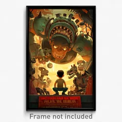 Mexican Movie Poster - Boy Feeling Stressed, Steel Brown Footwear (Art Print)