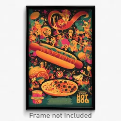 Mexican Movie Poster - Modern Hot Dog (Mexico Psychedelic Art Retro Film Print)