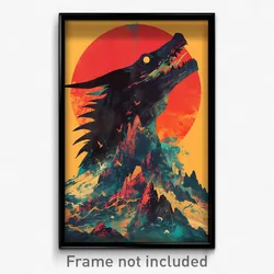 Icelandic Movie Poster - Huge Vale (Iceland Psychedelic Art Retro Film Print)