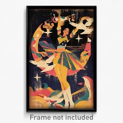 Bollywood Movie Poster - Woman Feeling Amazement, Fancy Highleg Leotard (Print)