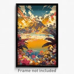Icelandic Movie Poster - Acclaimed Exotic Island (Iceland Retro Film Art Print)