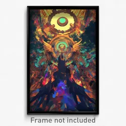 Art Poster - Blissful Vicarge (Psychedelic Trippy Weird 11x17 Cartoon Print)