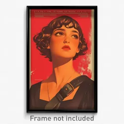 Spanish Movie Poster - Girl Feeling Patience, Artistic Shoulder Strap (Print)