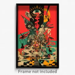 Greek Movie Poster - Deadly Entrance (Greece Psychedelic Art Retro Film Print)