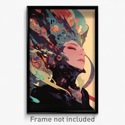 Movie Art Poster - Woman Feeling Impatient, Enchanted Bat Hair Ornament (Print)