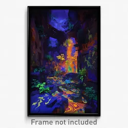 Art Poster - Enchanted Mine (Psychedelic Trippy Weird 11x17 Print)