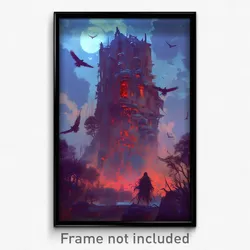 Art Poster - Dreary Derelict (Psychedelic Trippy Weird 11x17 Cartoon Print)