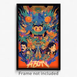 Thai Movie Poster - Crazy Abbey (Thailand Psychedelic Art Retro Film Print)