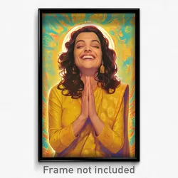 Bollywood Movie Poster - Woman Feeling Excited, Silky Print (India Art Print)