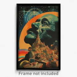 German Movie Poster - Gigantic Aurora (Germany Psychedelic Art Retro Film Print)
