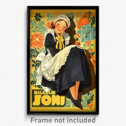 French Movie Poster - Boy Feeling Pleased, Comfortable Maid Headdress (Print)